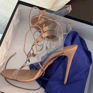 Aquazzura Milos Sandal in Powder Pink SZ 40